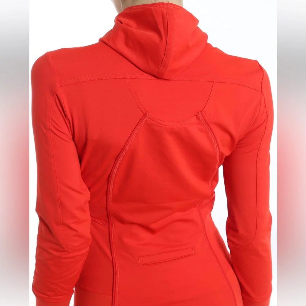 Adidas by Stella McCartney Red Activewear Top Logo Size M Orange Red Workout